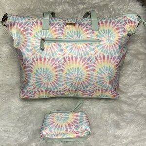 Betsy Johnson tie dye overnight tote